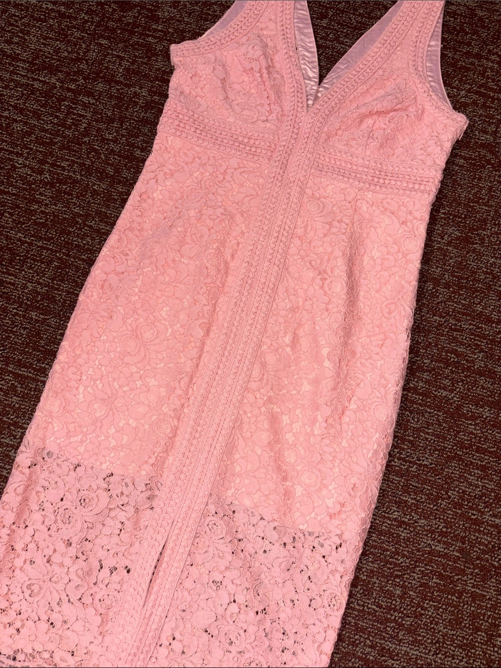 Bardot Pink Lace Midi Dress NWT